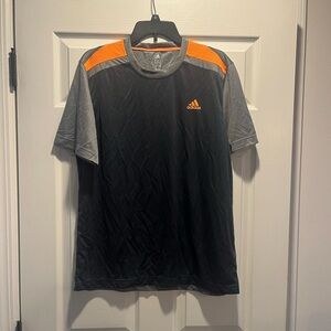 Adidas Black and Orange Short Sleeve Tee